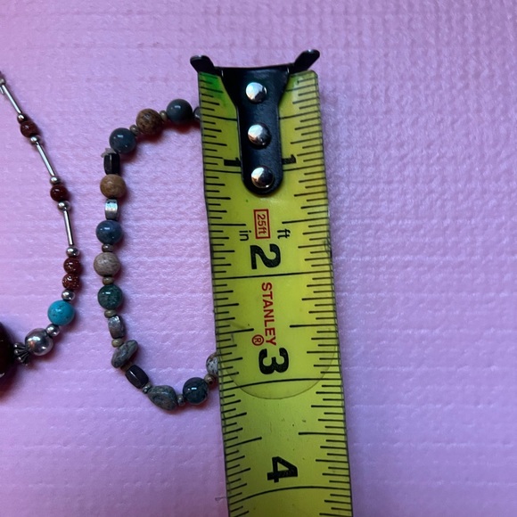 Elegant Boho Multicolor Beaded Necklace and Bracelet Set - Picture 9 of 14